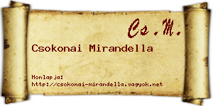 Csokonai Mirandella névjegykártya